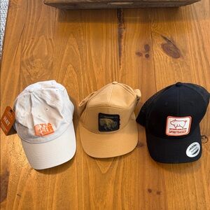 Tan, Black, and Cream Men’s Traeger Cap Set